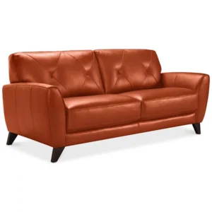 Myia Tufted Leather Sofa